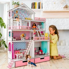 БОЛЬШОЙ ОСОБНЯК кукольный домик NestWood для кукол LOL/OMG/Барби, розовый
