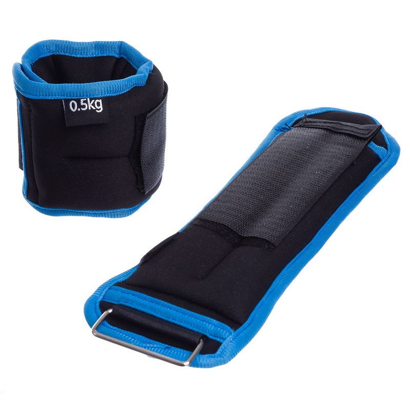 Обтяжувачі-манжети для рук і ніг SP Sport FI-1302-1_bl 2x0,5кг, чорний-синій