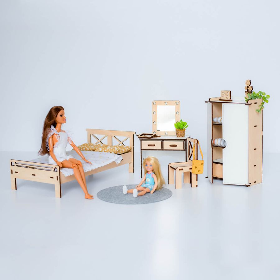 Великий набір "Люкс Еко" ляльковий будиночок NestWood з меблями та аксесуарами