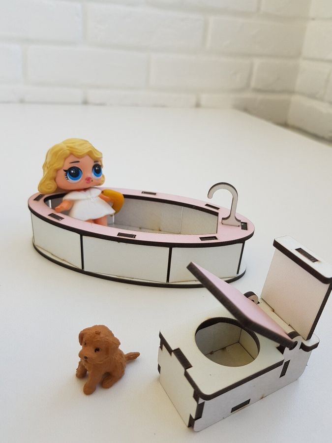 "Кухня+ванная" набор кукольной мебели NestWood для LOL, розовый