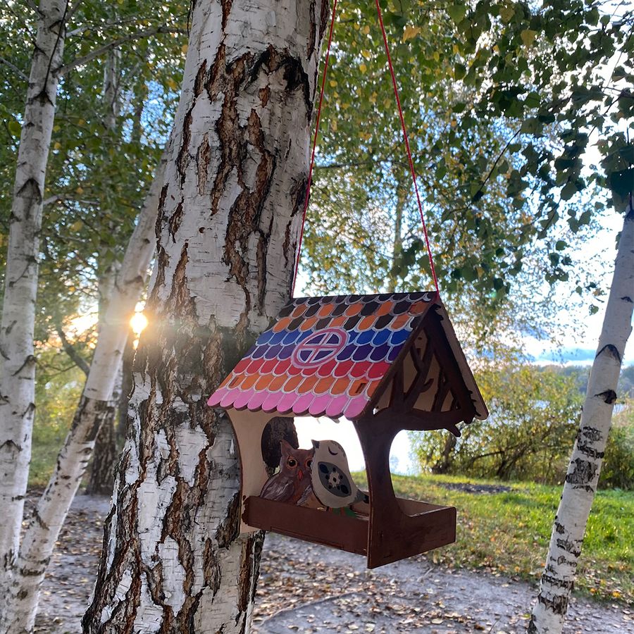 "Дерево" кормушка для птиц Nestwood + 3 птички в подарок