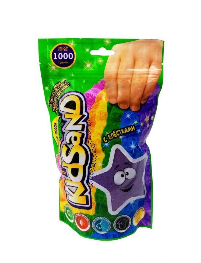 Кінетичний пісок Kidsand 1 кг Danko Toys (KS-03-01) фіолетовий