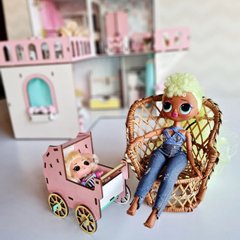 "Коляска" NestWood для кукол LOL и пупсов, розовая