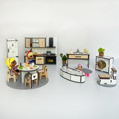"Кухня + Ванна Eco" набор кукольной мебели NestWood для Лол (кукол до 12 см)