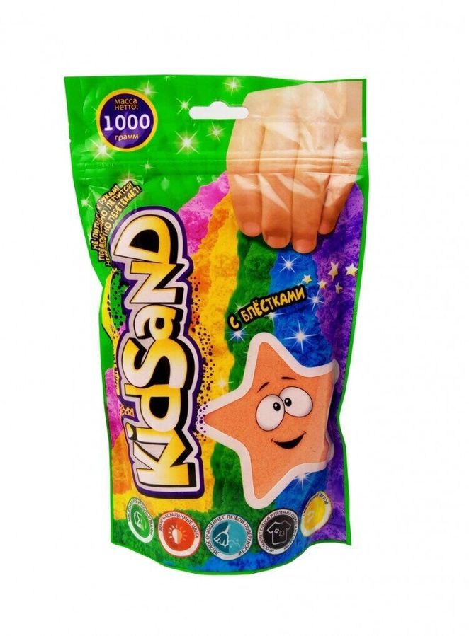 Кінетичний пісок Kidsand 1 кг Danko Toys (KS-03-01) помаранчевий