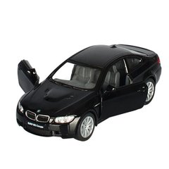 Машинка металлическая инерционная BMW KT 5348 W-bl черная, 1:36