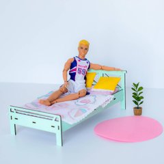 Кукольная кровать New для Барби NestWood мятная