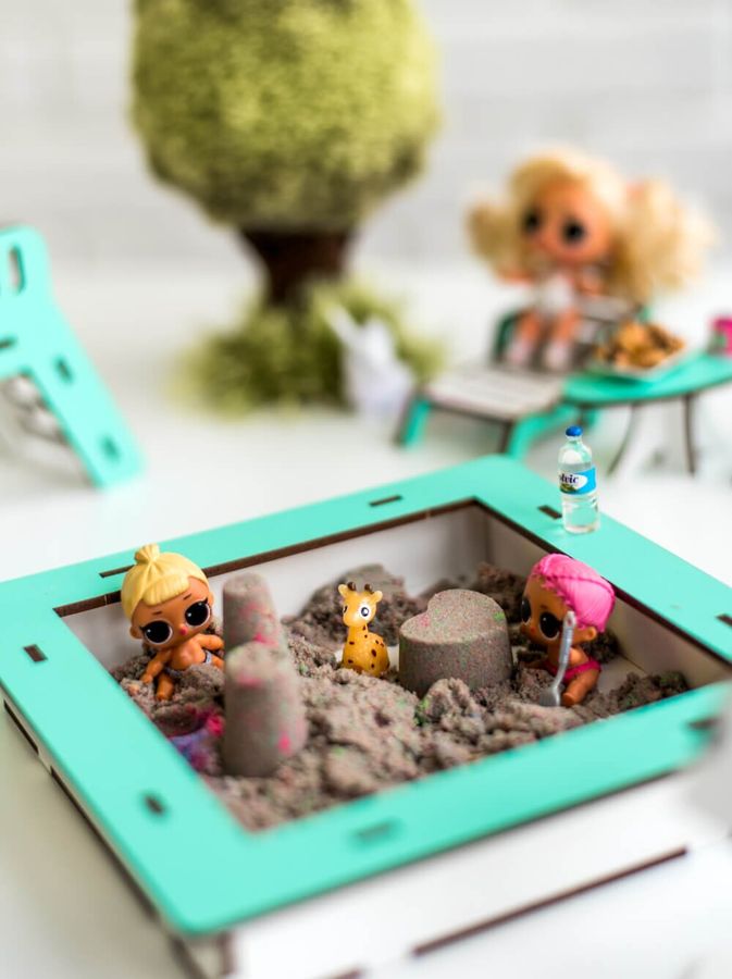 "Детская площадка" набор кукольной мебели NestWood для LOL, мятный