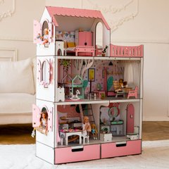 "ЛЮКС" ляльковий будиночок NestWood для Барбі, рожевий