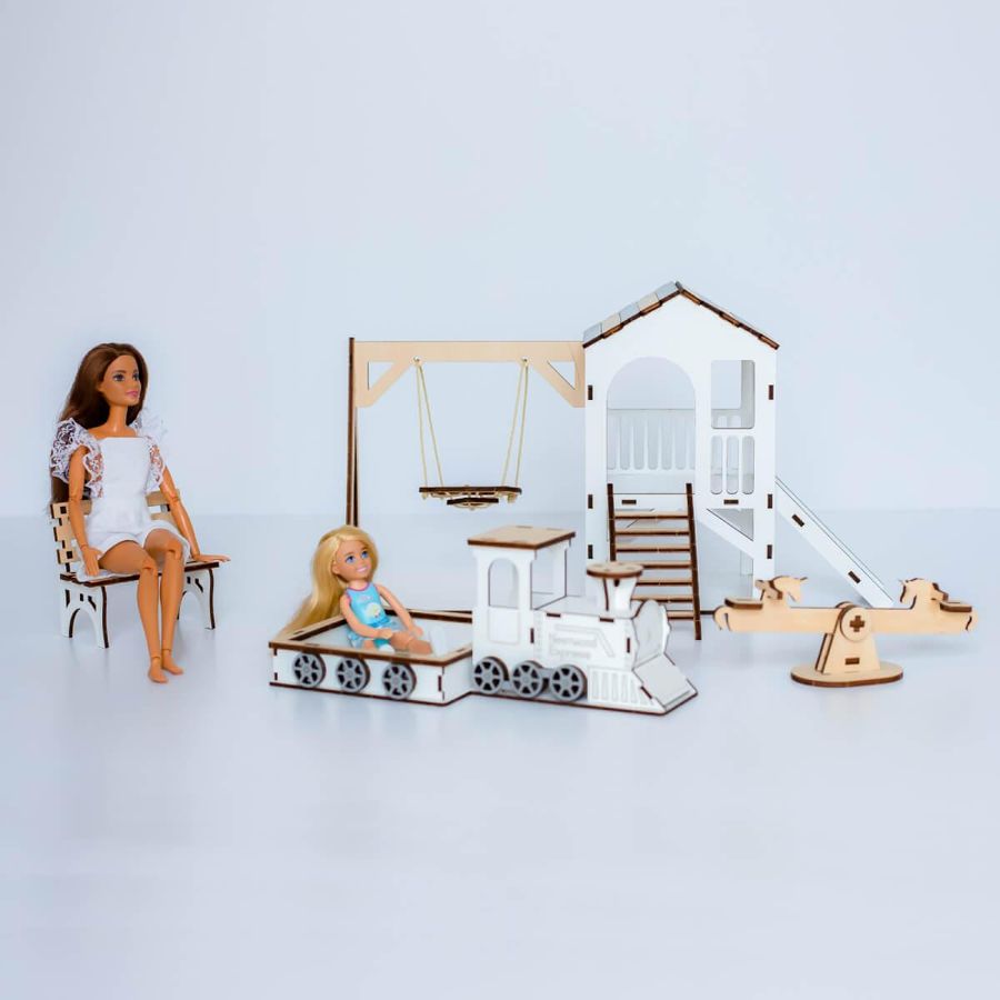 "Детская площадка Eco" набор кукольной мебели NestWood для Барби