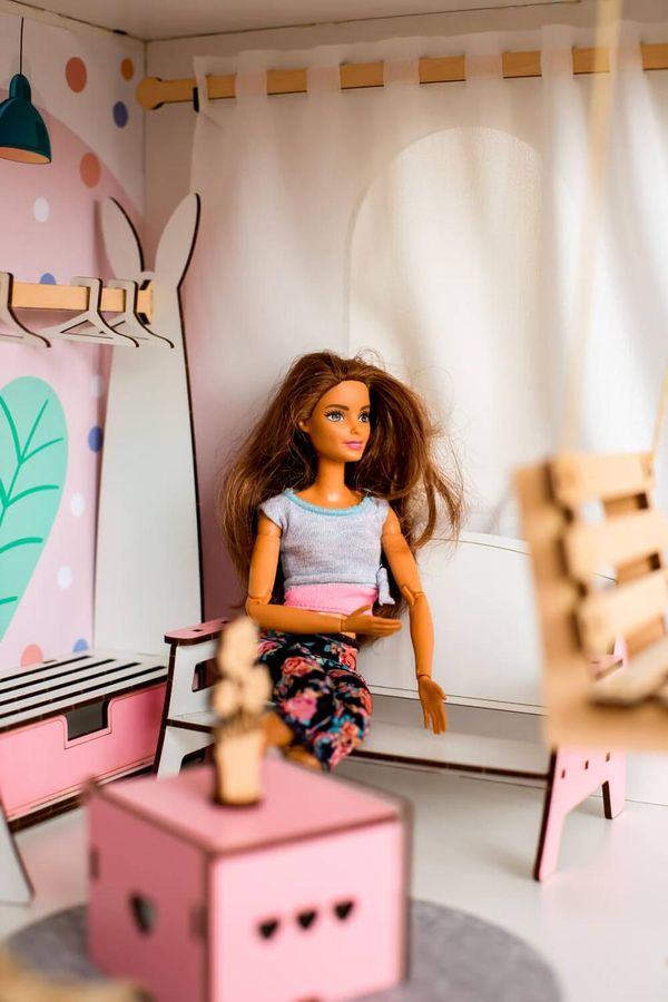 "Гостиная New" набор кукольной мебели NestWood для Барби розовый