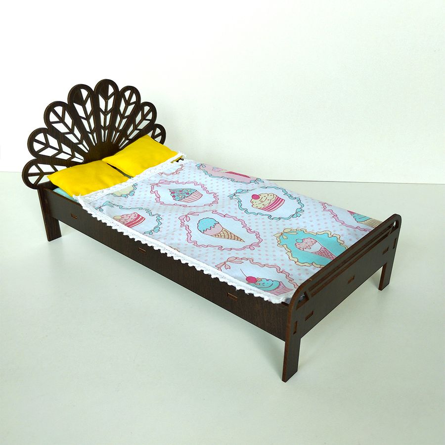 Кукольная кровать для Барби "Пава" NestWood венге