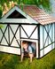 Детский игровой домик из дерева NestWood с забором