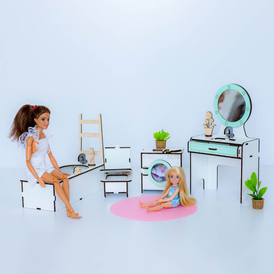 Большой набор "Люкс" кукольный домик NestWood с мебелью и аксессуарами