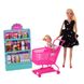 Лялька Defa 8364-BF_bl ігровий набір "Супермаркет", чорна сукня