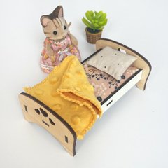 Постельное бельё в кровать Eco для Лол и кукол до 12 см 3 ед. NestWood