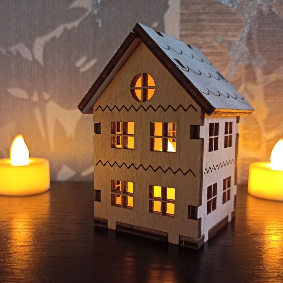 Светодиодная свеча с пламенем (освещение) для кукольного домика NestWood, на батарейках