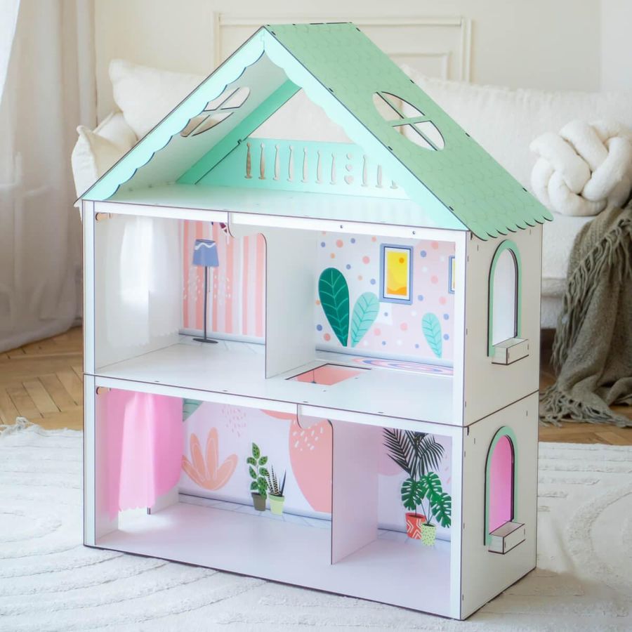 "Фантазия" кукольный домик NestWood для Барби, мятный
