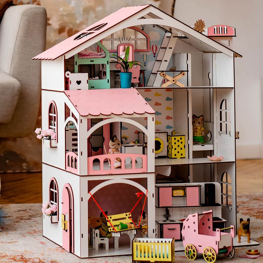 "Смарт Хаус" кукольный домик NestWood с лифтом для ЛОЛ