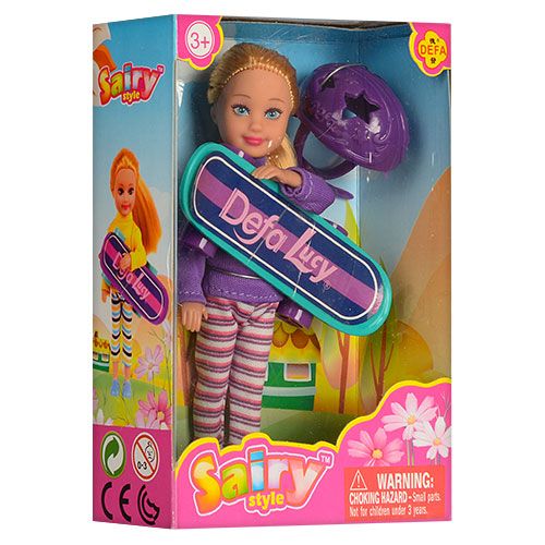 Кукла DEFA 8295_3 фиолетовая толстовка