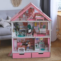 "Фантазия" с органайзером кукольный домик NestWood для Барби розовый