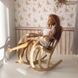 Плетеное кукольное кресло-качалка из лозы для кукол Барби от Nestwood