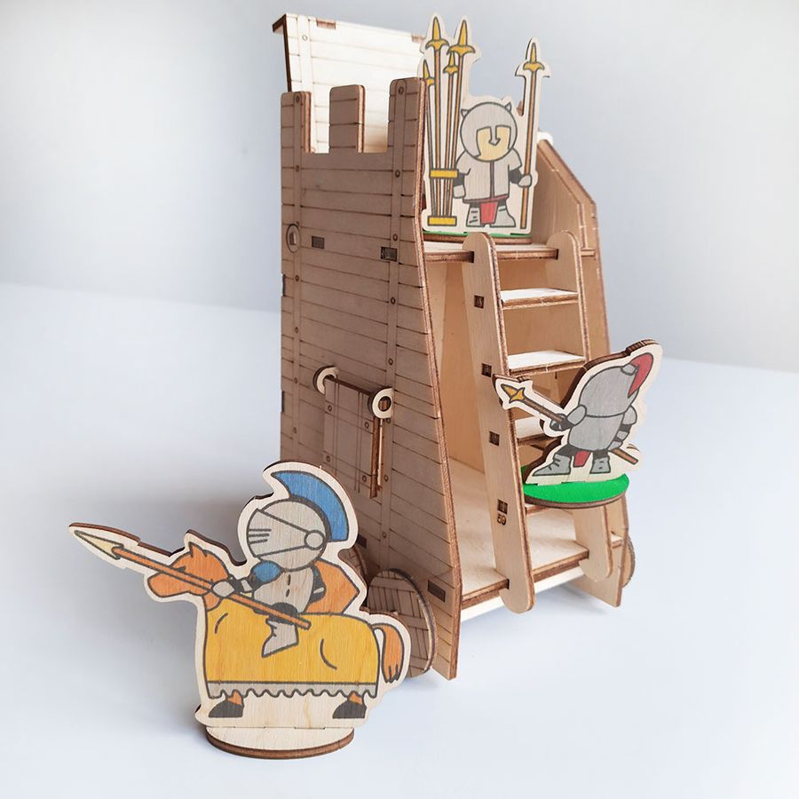 Іграшкова середньовічна облогова вежа для замків Maxi NestWood