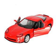 Машинка металлическая инерционная Сhevrolet corvette KT 5320 W-r красная, 1:36
