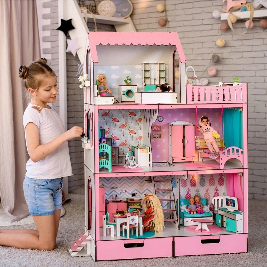 Обои для кукольного домика NestWood "Люкс" и "Люкс Плюс" для Барби