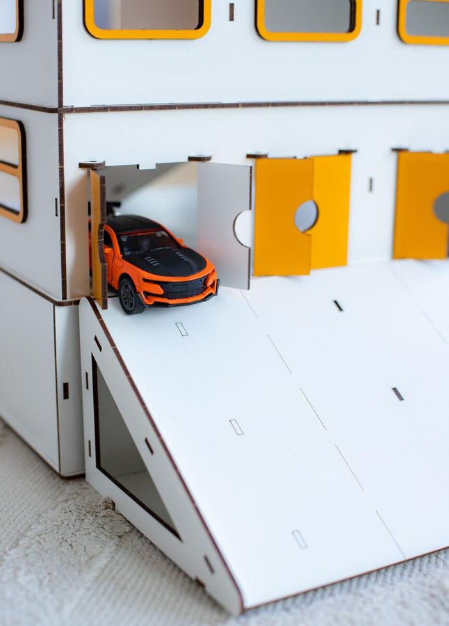 Гараж-парковка NestWood с лифтом и органайзером Mini желтый