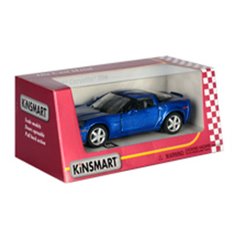Машинка металлическая инерционная Сhevrolet corvette KT 5320 W-bl синяя, 1:36