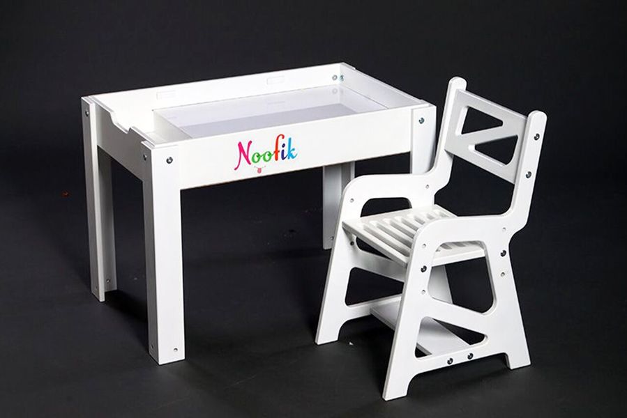 Світловий стіл-пісочниця Noofik Baby_ok(МДФ фарбований) і лего-кришка 37*50.