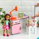 "Дитяча" набір лялькових меблів NestWood для Барбі, біло-рожевий